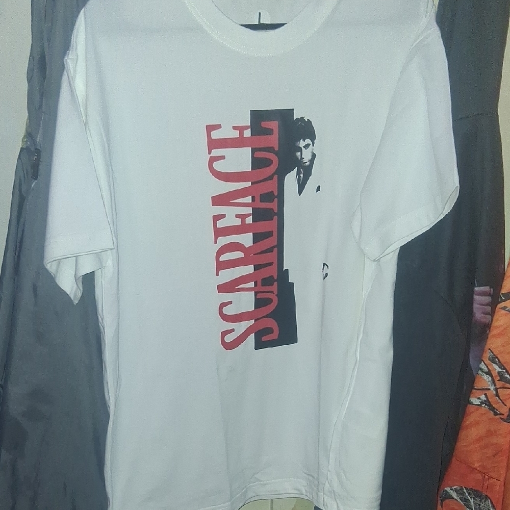 Scarface Graphic Tee in White and Red